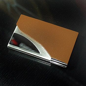 皮革名片盒、信用卡夾雕刻 彩印