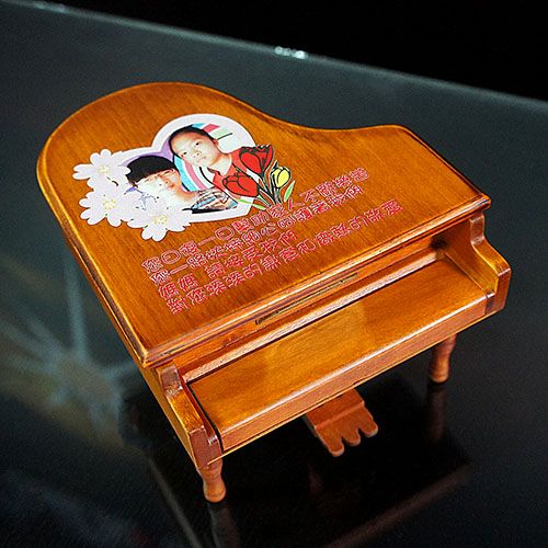 原木音樂盒雕刻 彩印